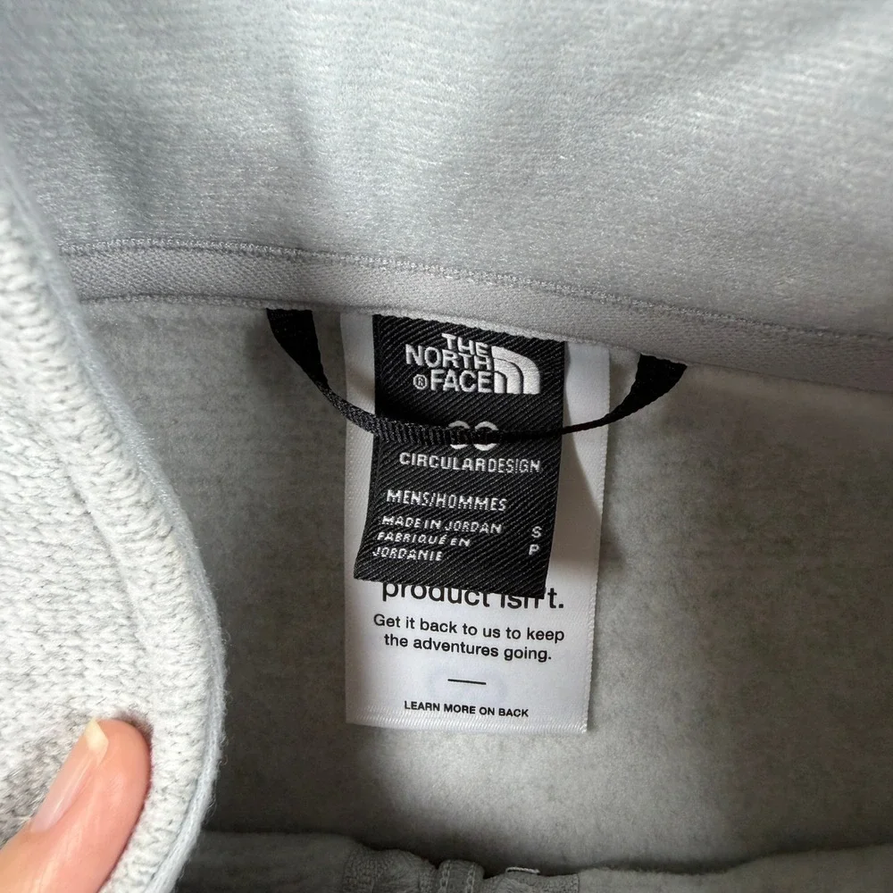 The North Face Gordon Lyons Full Zip Vest Mens Small Grey Fleece NF0A87RM NWT